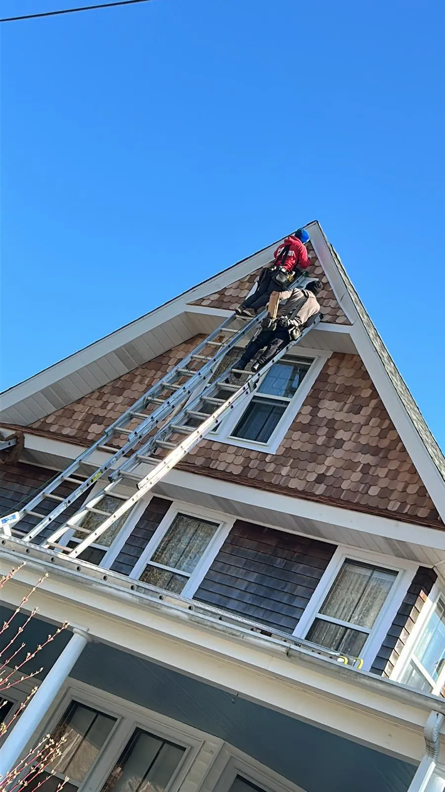 Siding work in progress in Warwick, Rhode Island