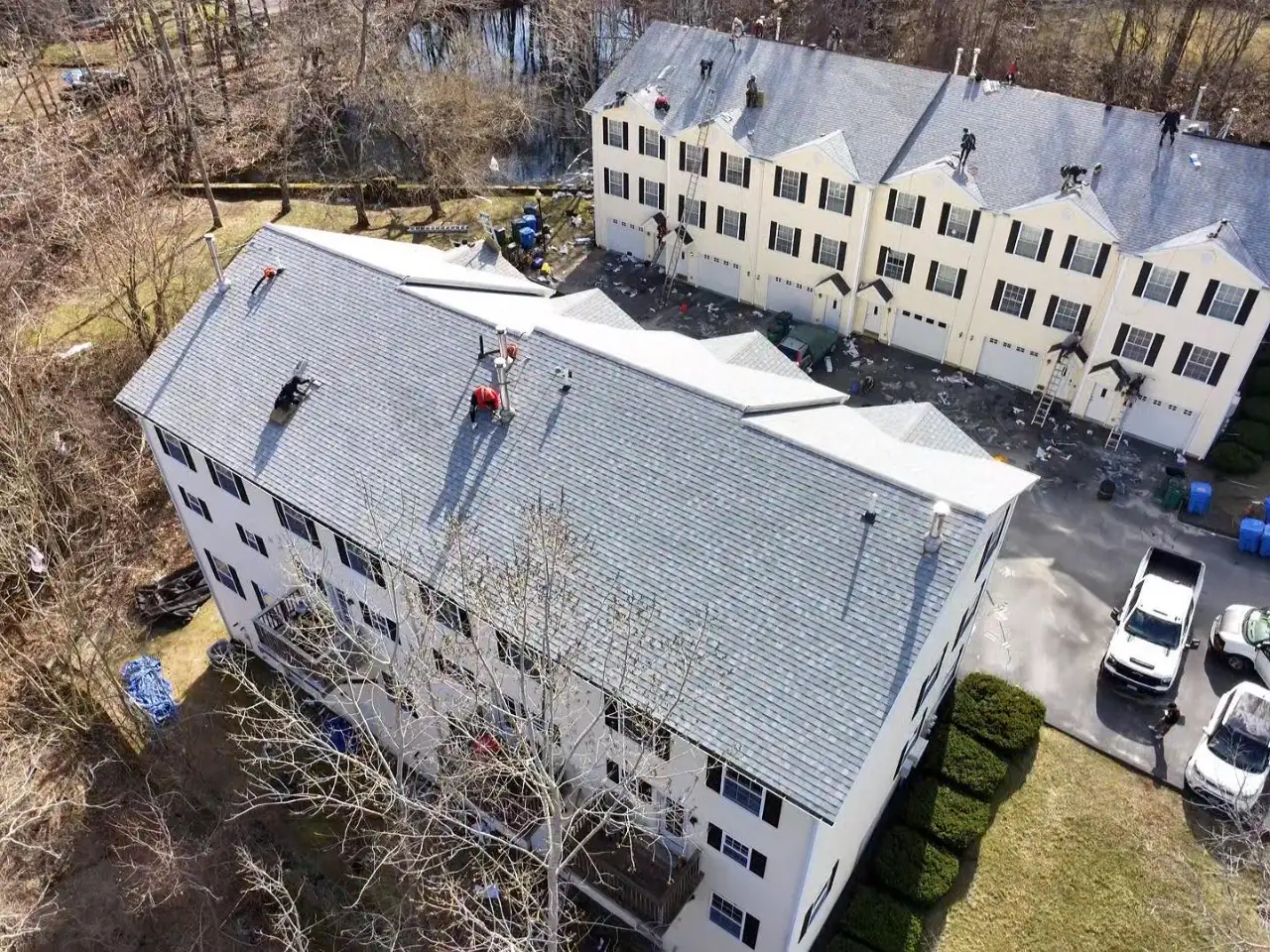 Roofing, siding and gutter work on a home in Smithfield, RI