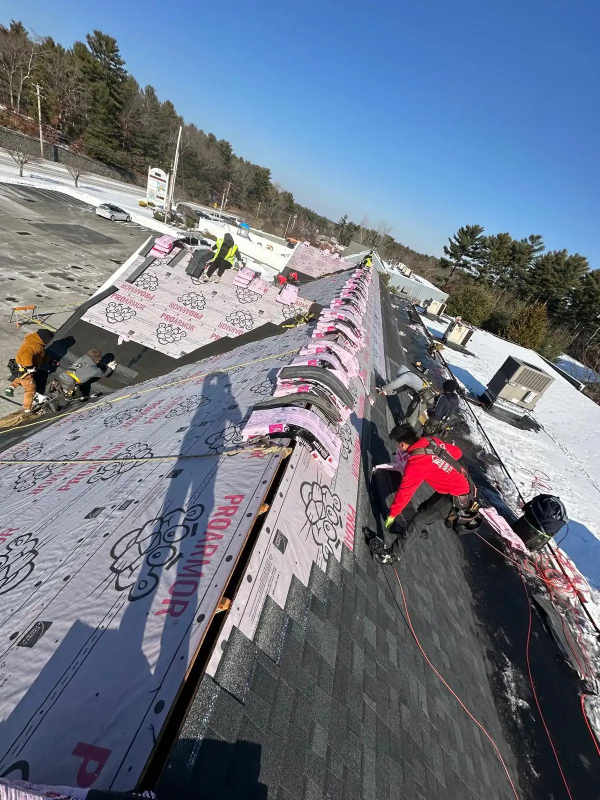 Roof leak repair on a coastal home in Warwick, RI